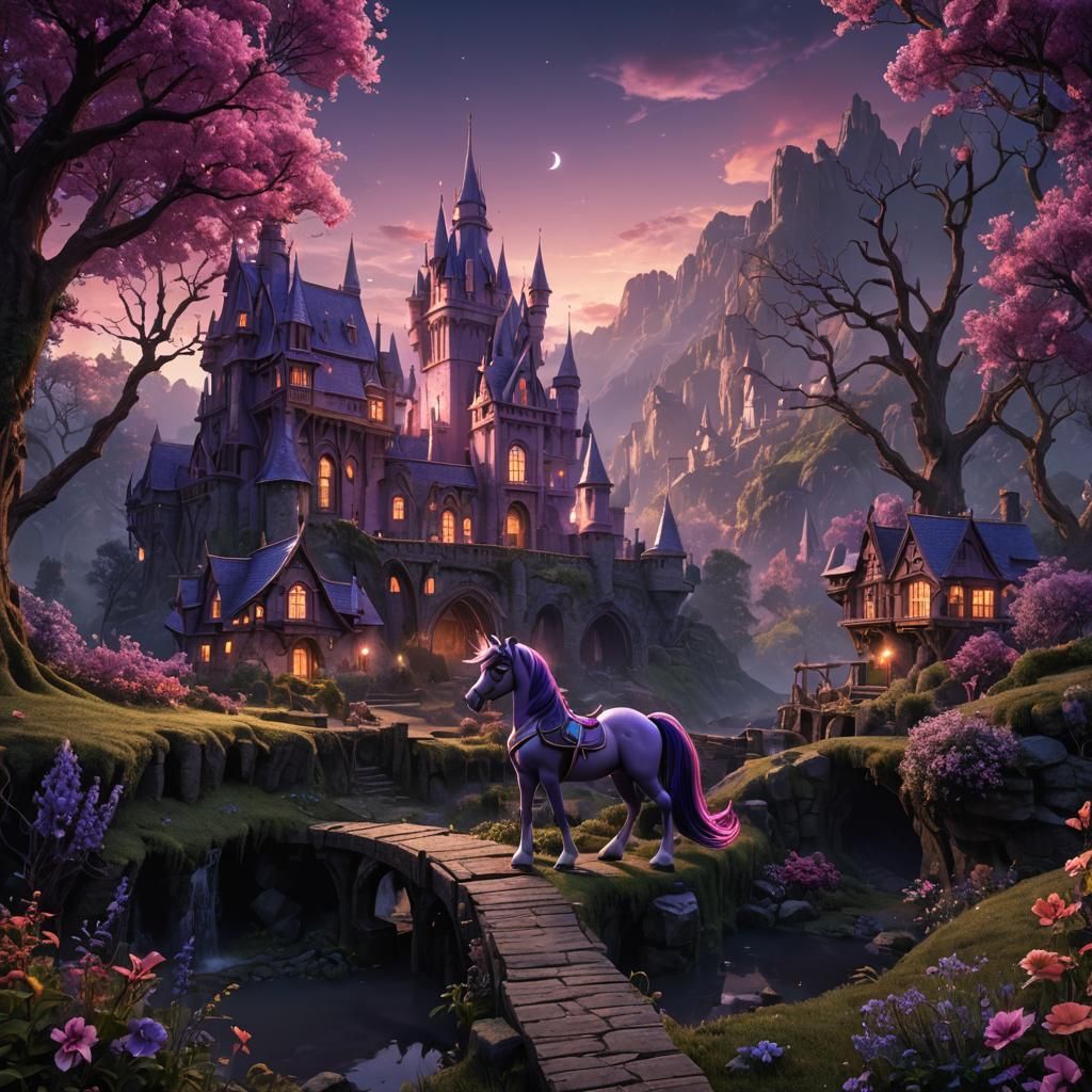 Twilight Sparkle Fantasy Concept Art in 8K