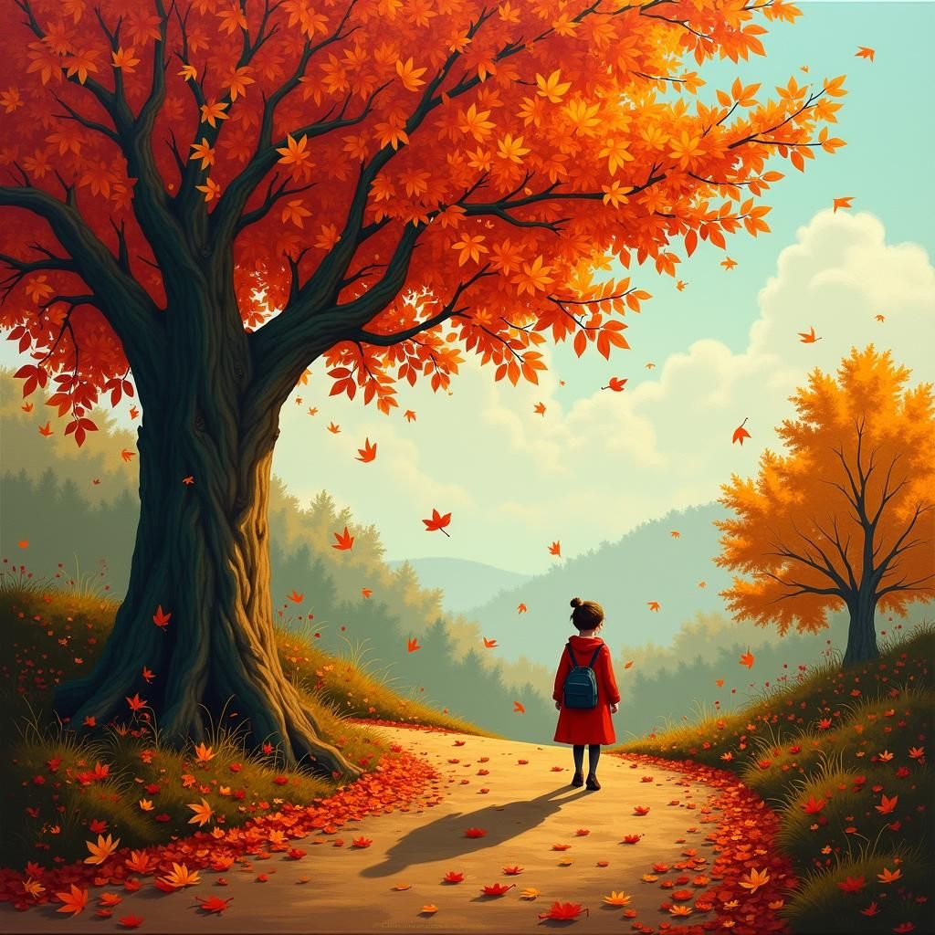 Whimsical Autumn Matte Painting