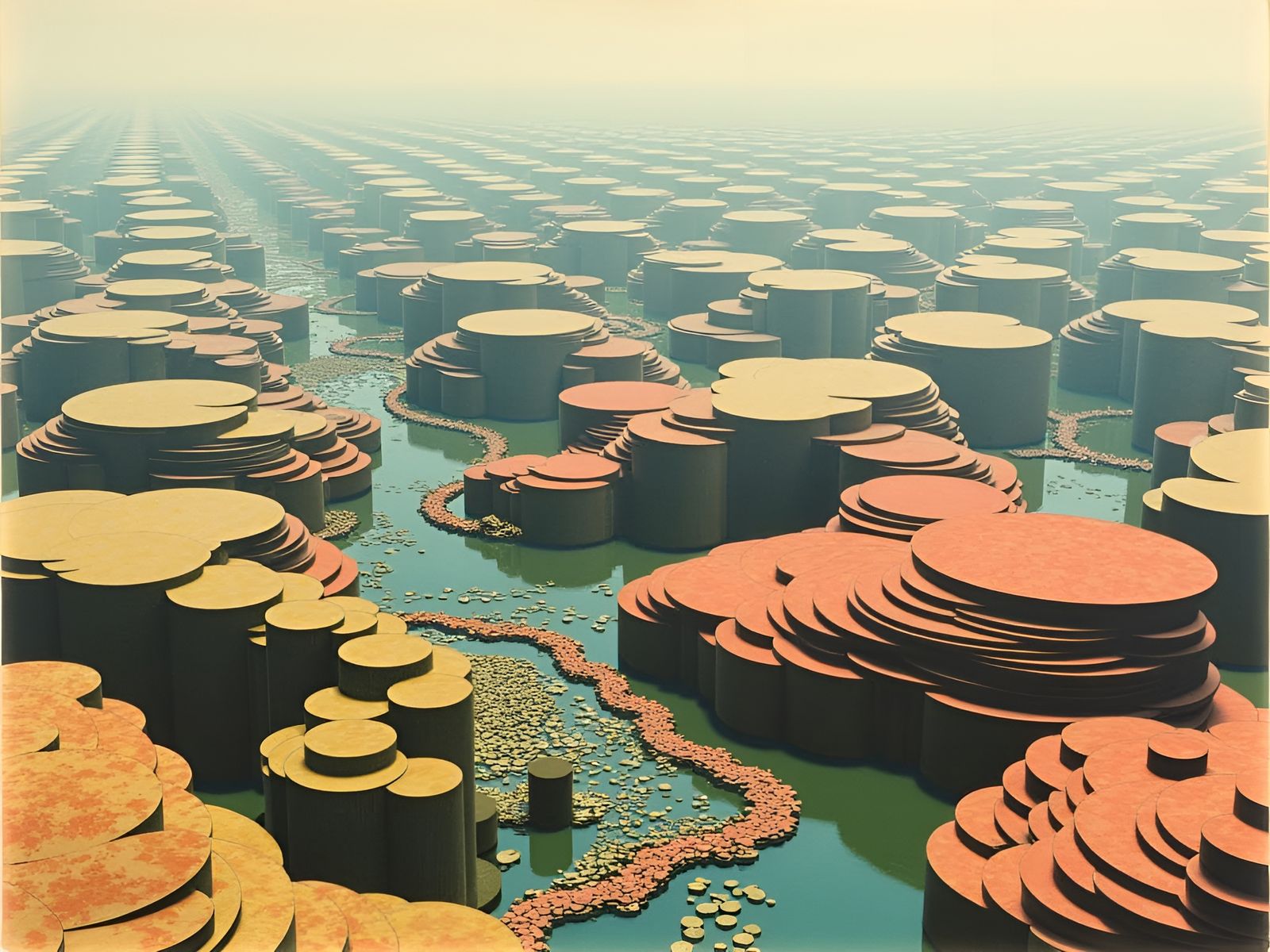 Ethereal Salt Flats Landscape