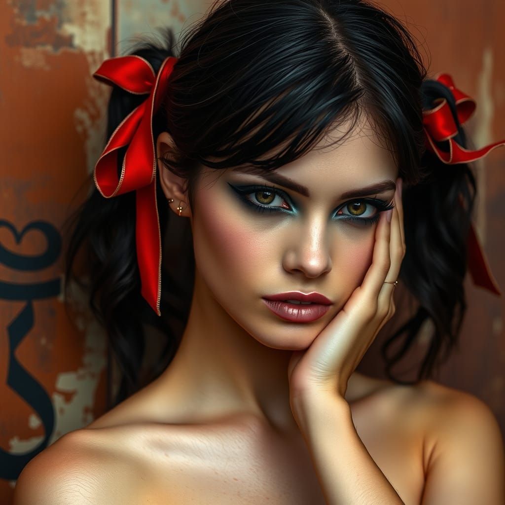 Striking Portrait in Expressionist Style