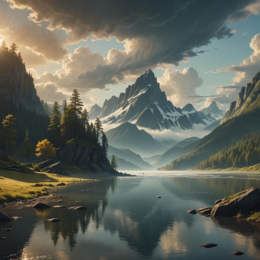 Dramatic Seas Parting: A Cinematic Landscape