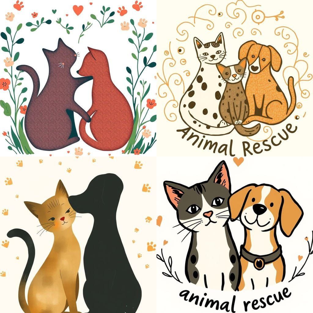 Compassionate Animal Rescue Logo for Silk Screen Printing