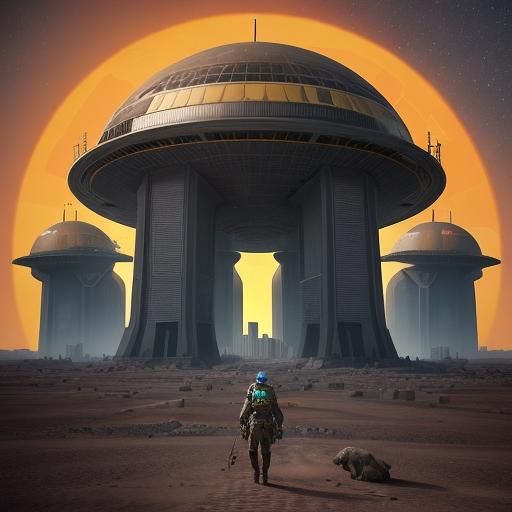 Dame Noor Arrives in Marsport: Art Deco Cityscape