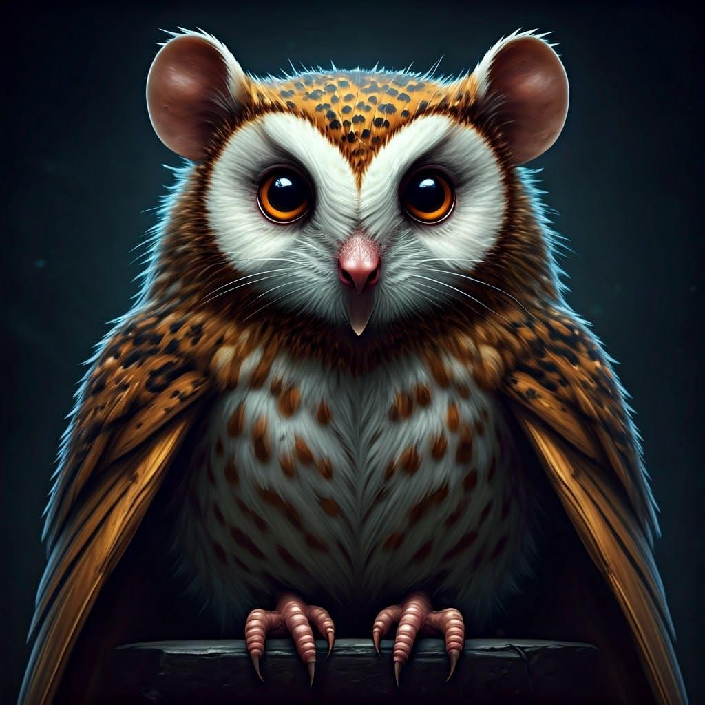 “Feathered Vermin”  (Part Rat/Part Owl)