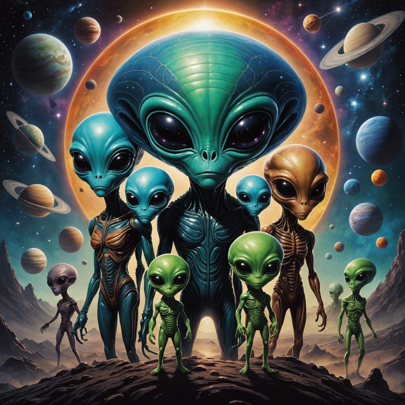 Harmonious Alien Family in Cosmic Collective