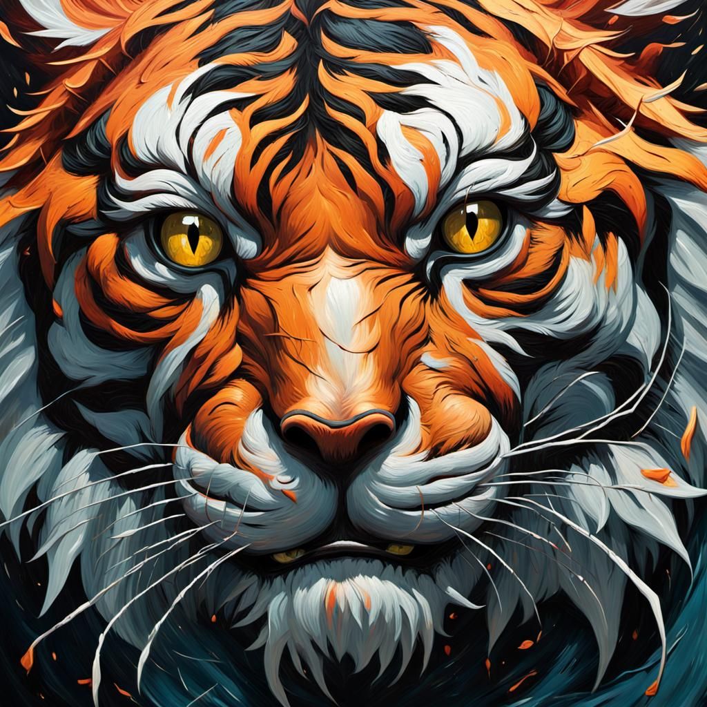 (Thick impasto oil painting textures by Justin Gaffrey:1.4),...