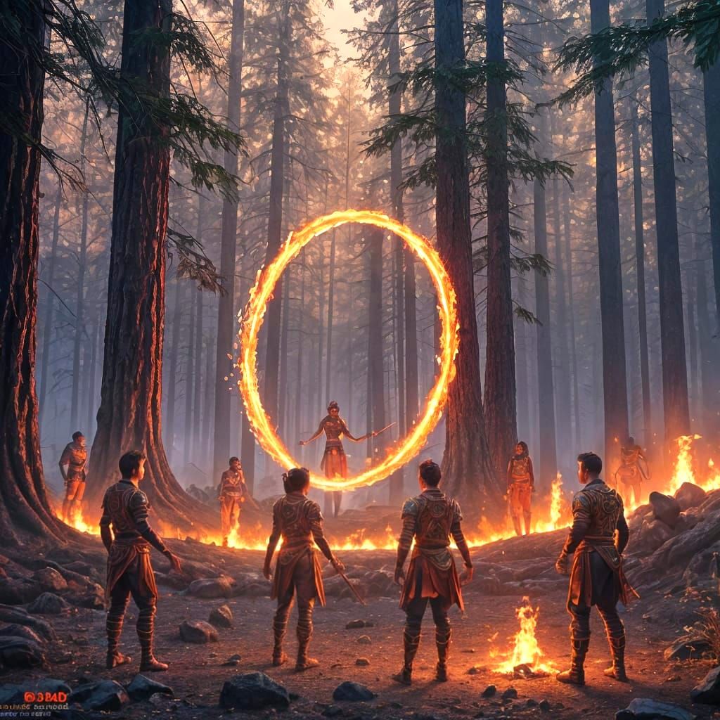 Fire Dancers Tell Story of Gods in Fantasy Art
