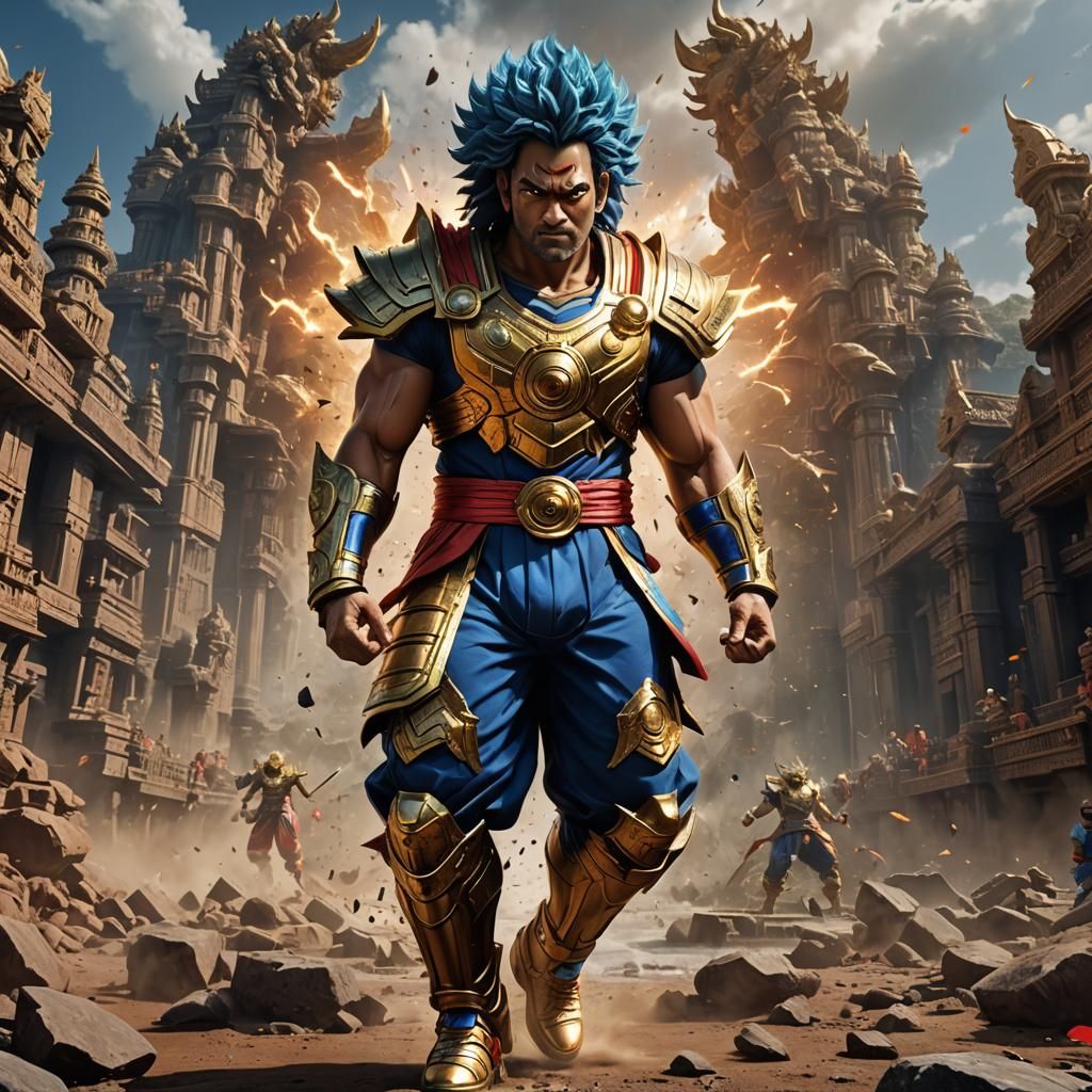 MS Dhoni as suoer saiyan