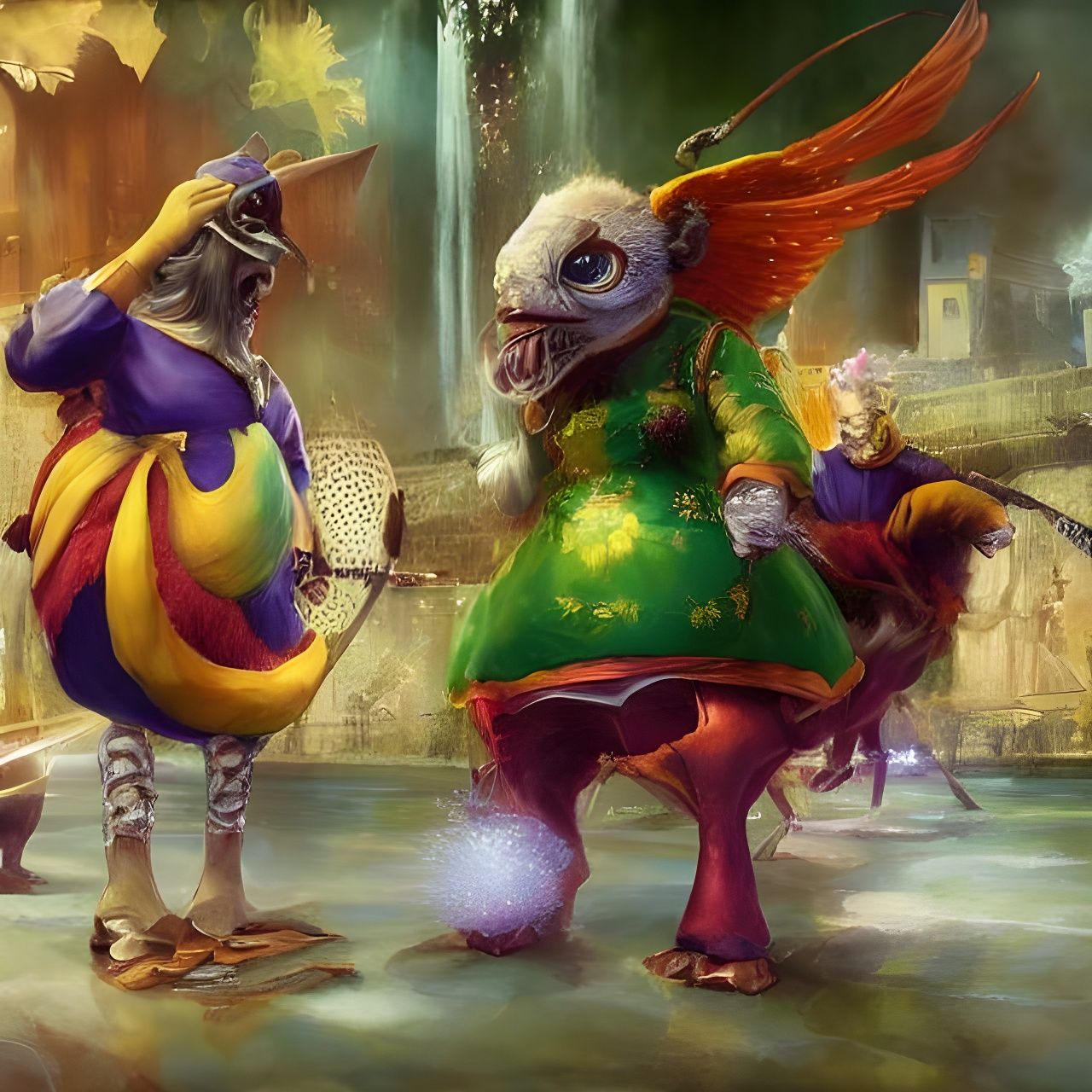 Magical Biological Scene with Ethereal Chromatic Aberration