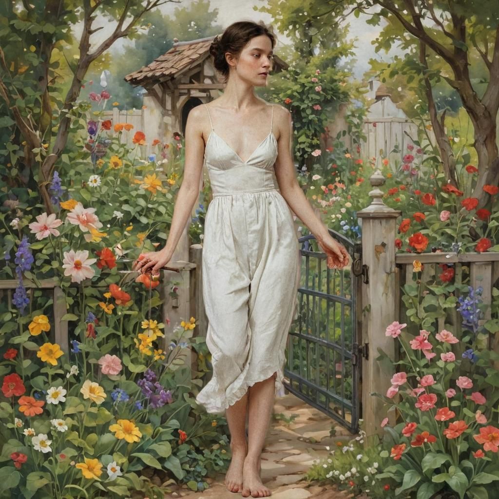 Enchanting Mythological Scene with Painterly Brushwork