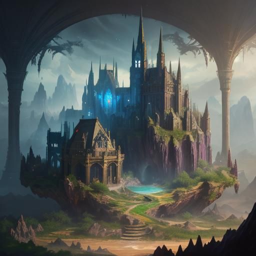 Fantastical Terrarium Concept Art in 8K Resolution