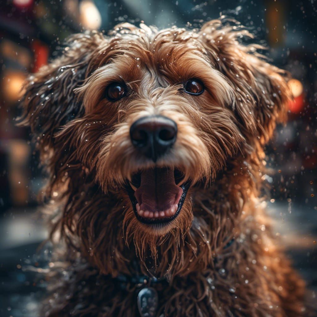 Hyperrealistic Portrait: Happiness Captured with a Dog