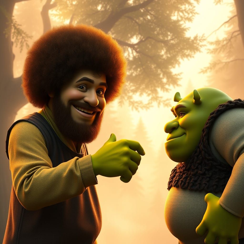 Gentle Artist Meets Ogre in Stunning 3D Art