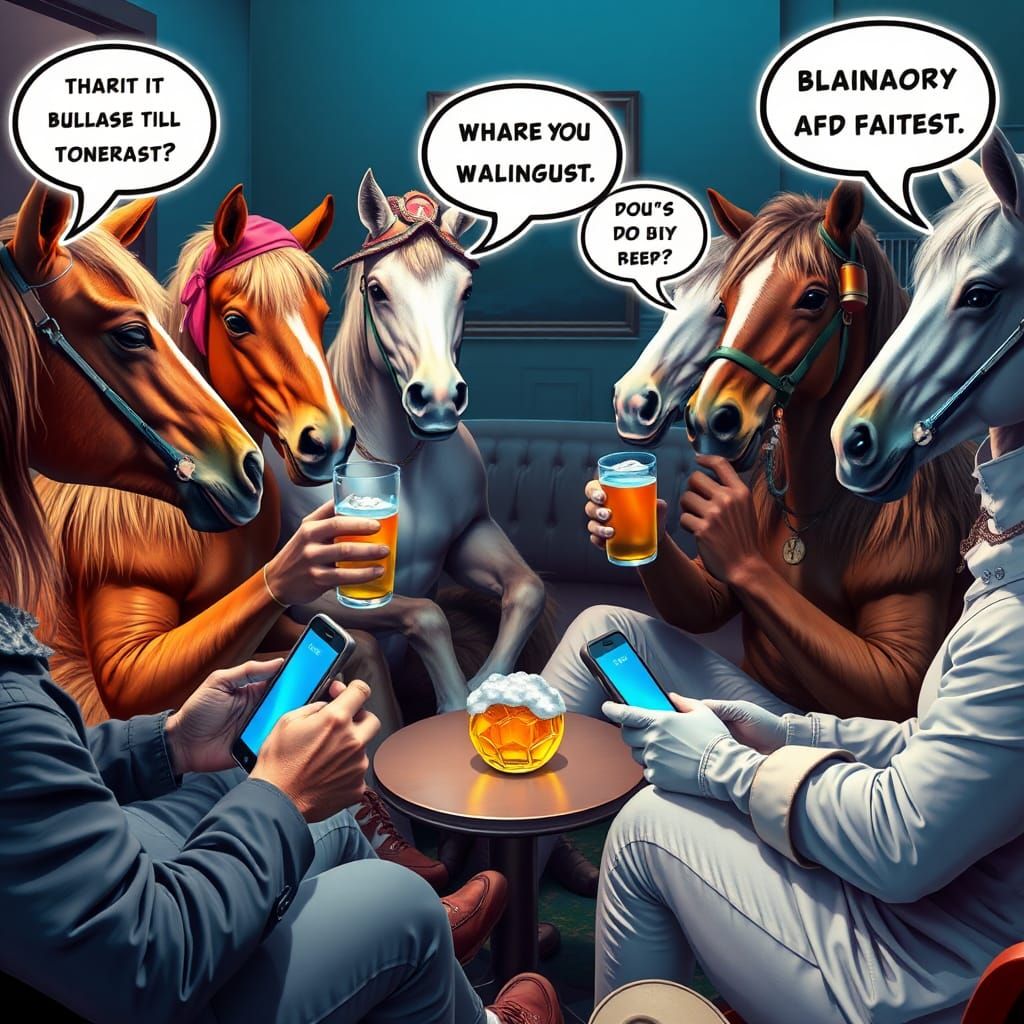 Horses Use AI Image Generator in Hyperrealistic Style