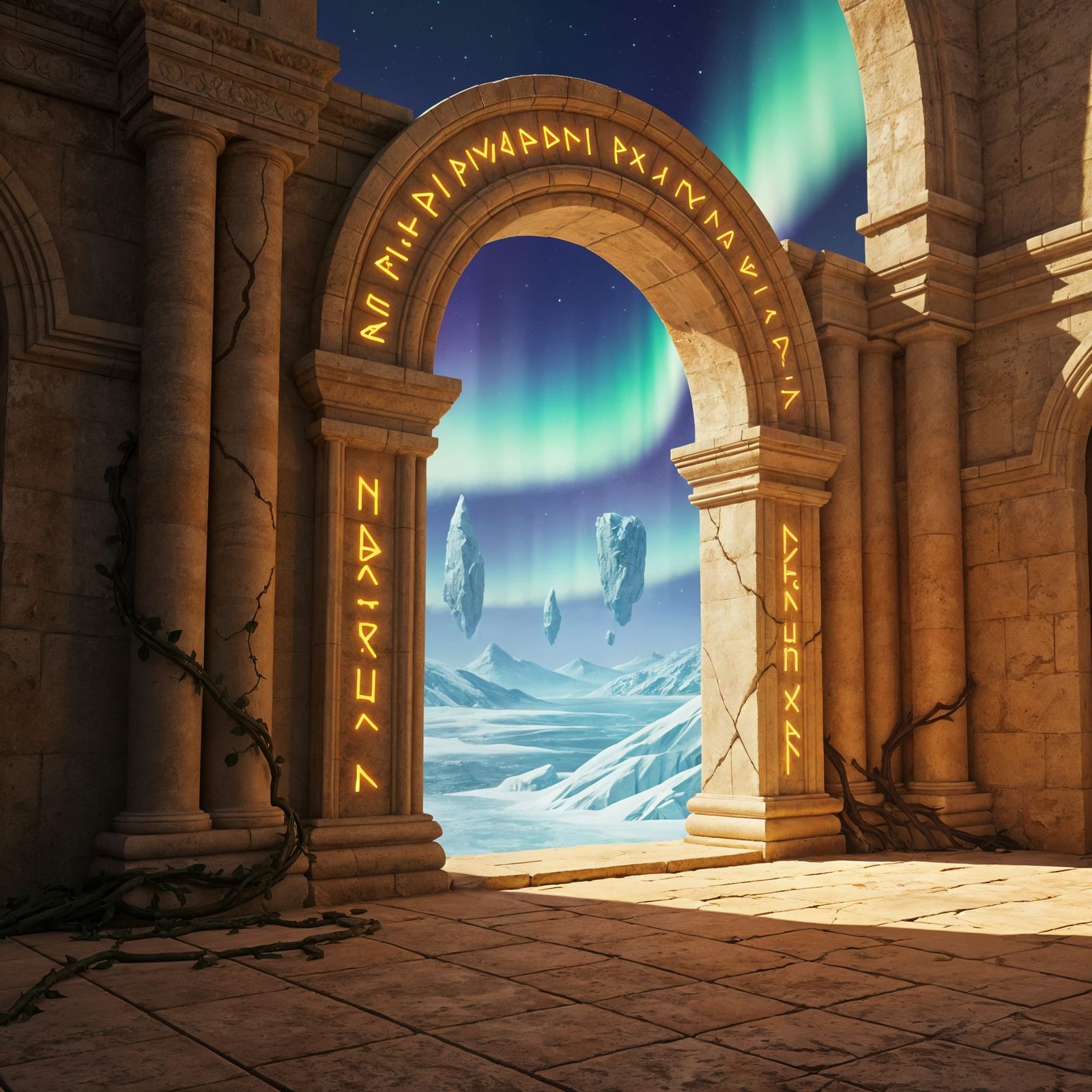 Ancient Archway Portal to Crystal Tundra