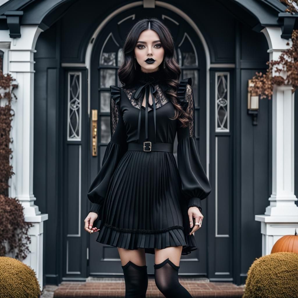 Witch House Aesthetic Portrait in Digital Art Style