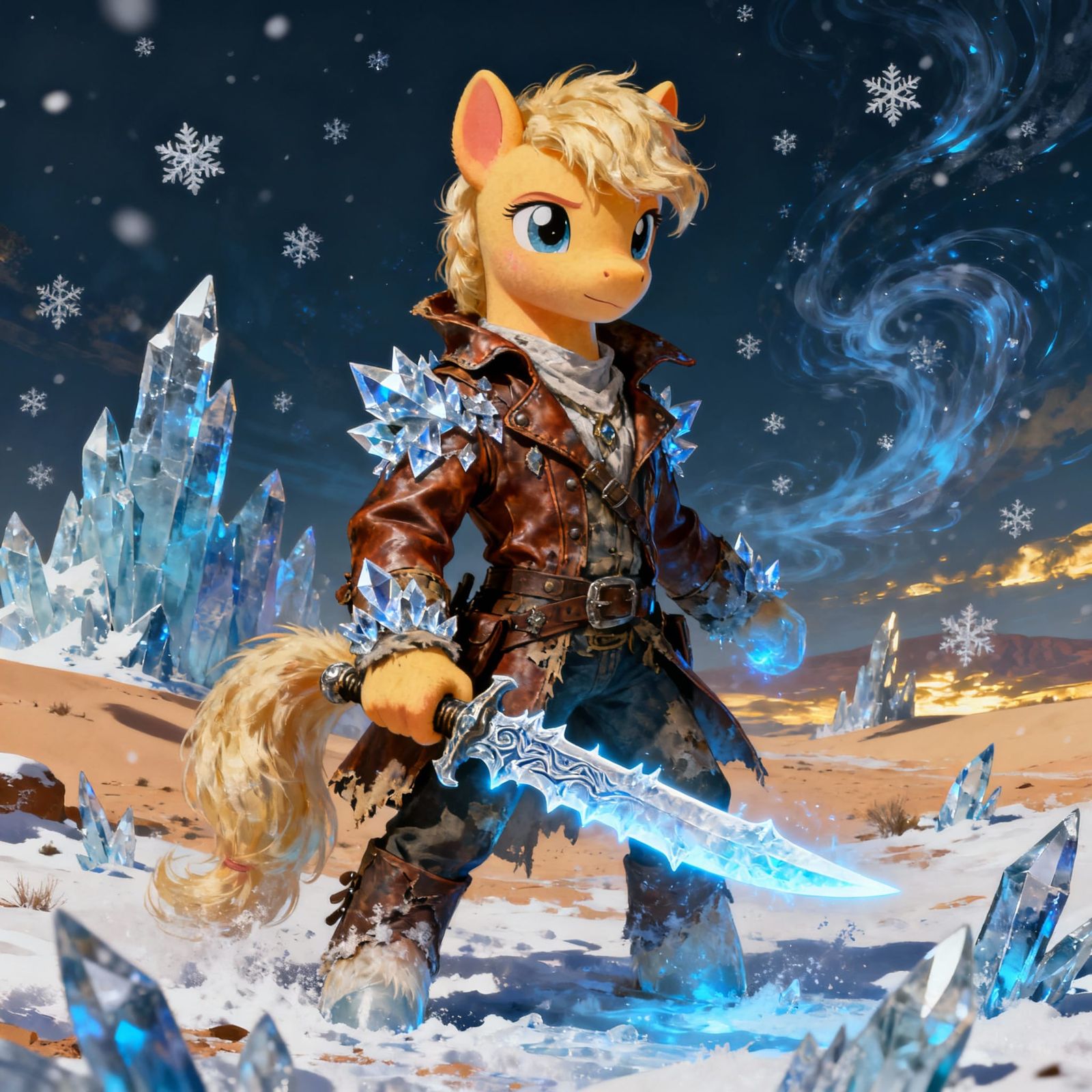 Pony Ice Mage Desperado with Dagger