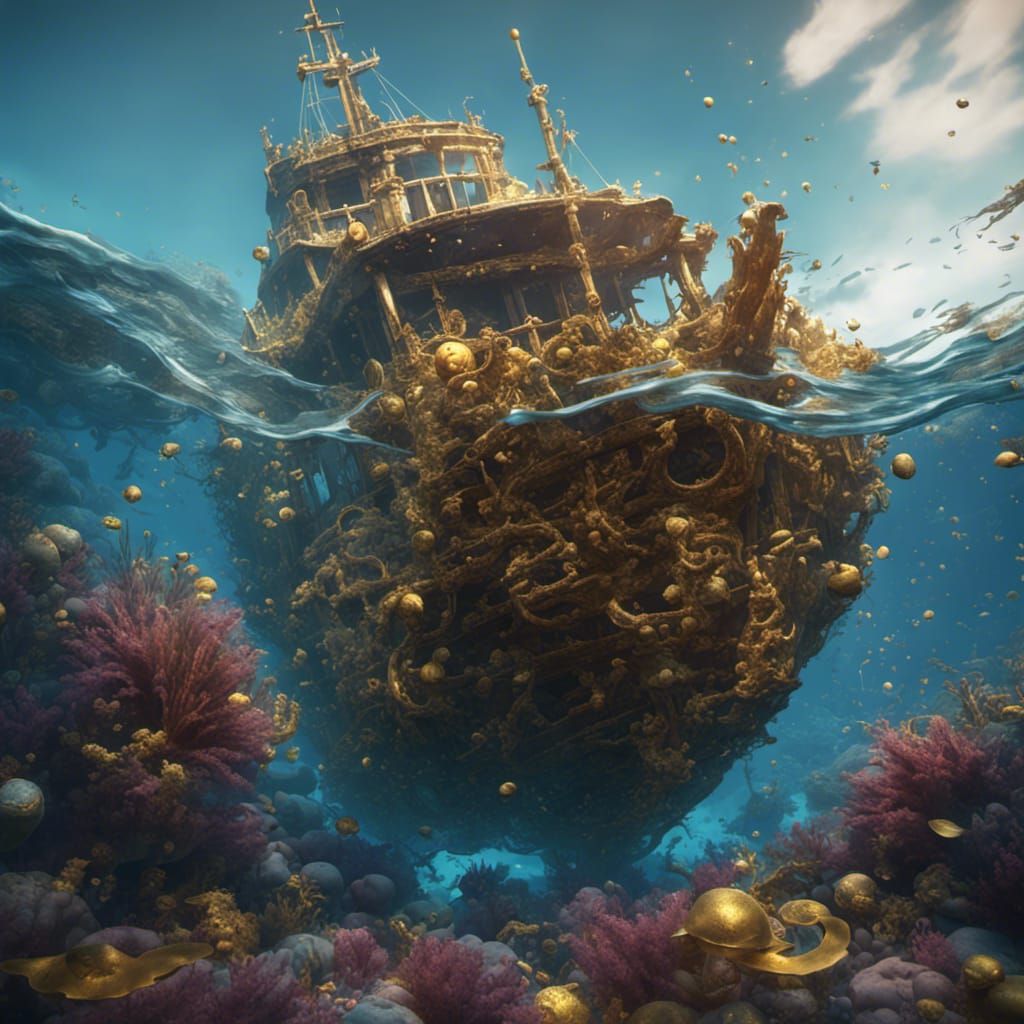 Glistening Gold Shipwreck Concept Art