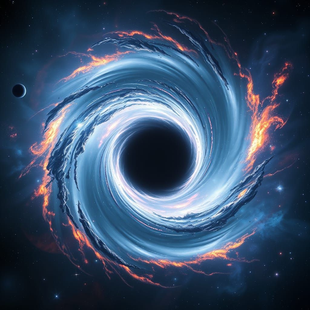 Supermassive Black Hole with Cosmic Swirls in Digital Matte ...
