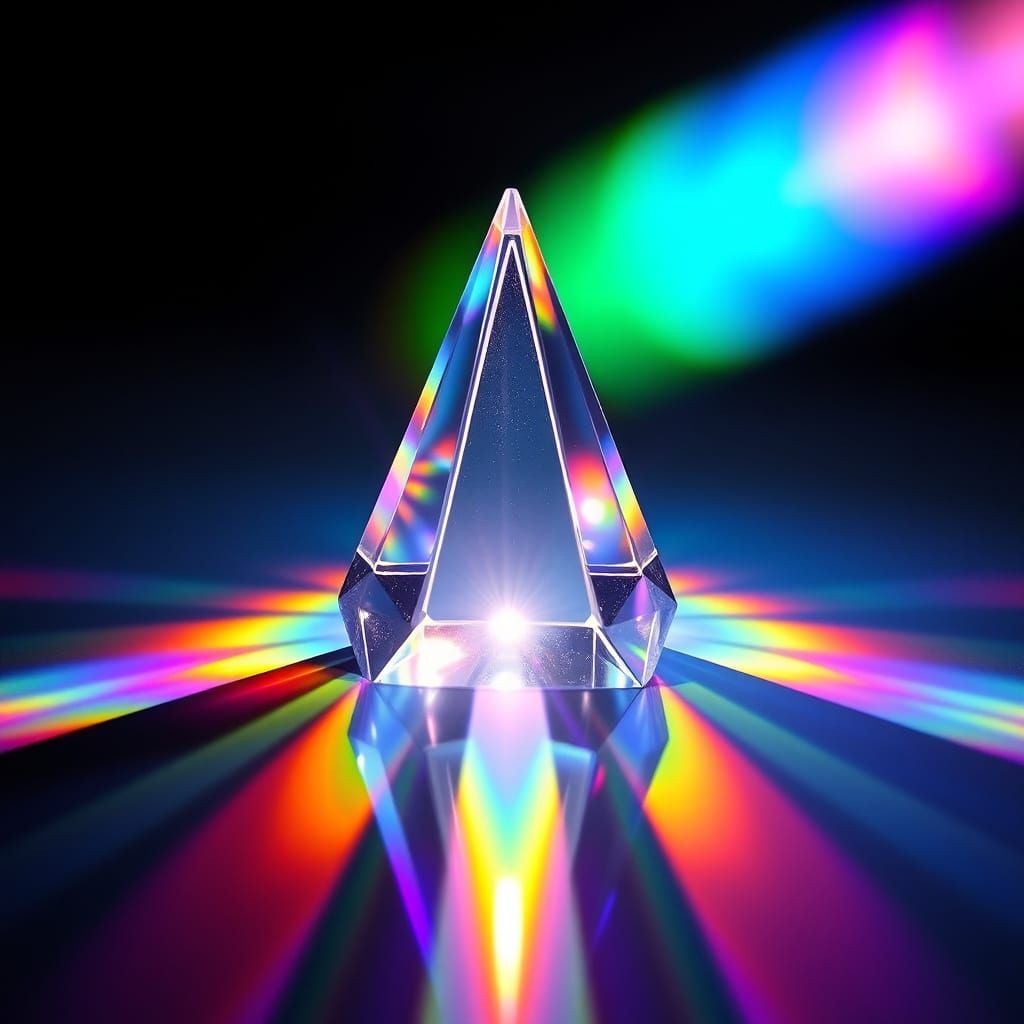 Prismatic Light Refraction in Abstract Expressionist Style