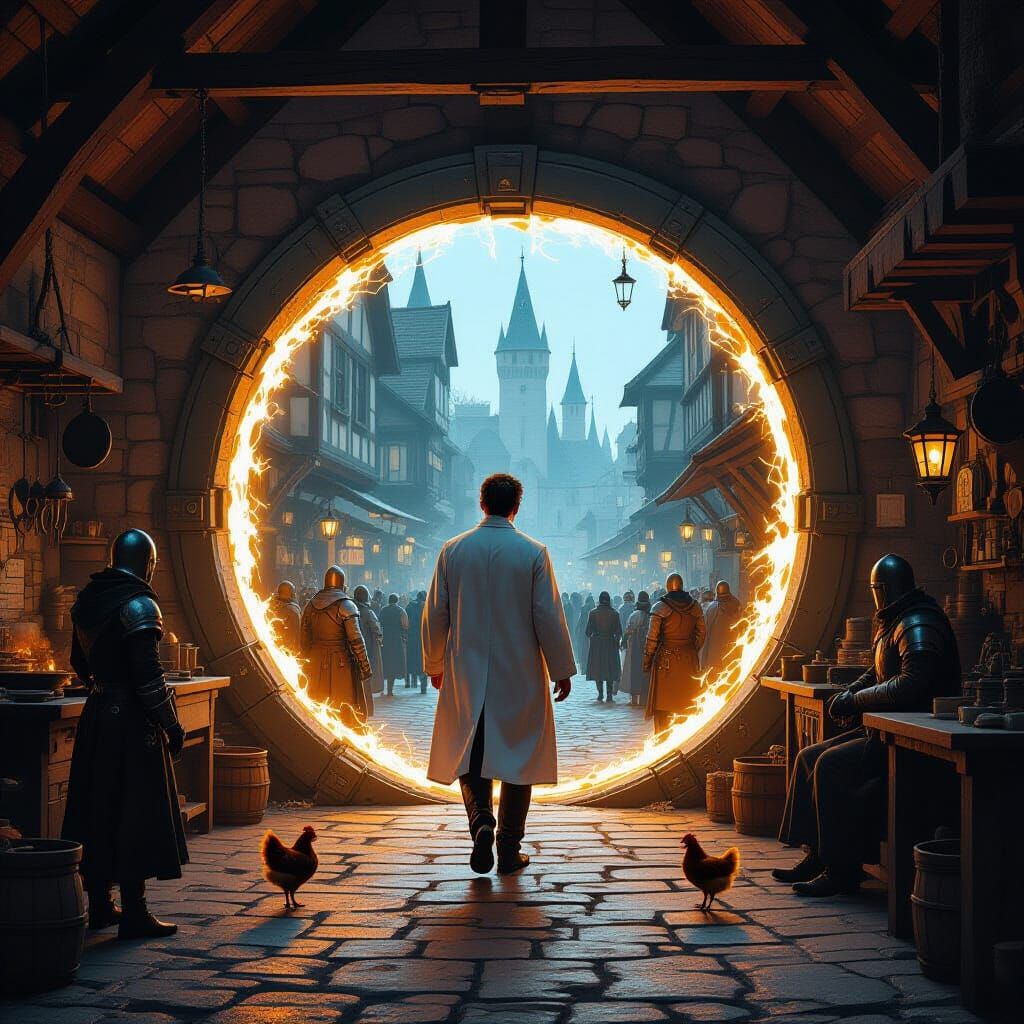 Scientist's Portal to a Medieval Marketplace