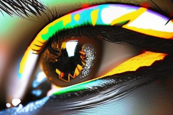 Woman Meditating in a Turquoise Cave, Hyperrealistic