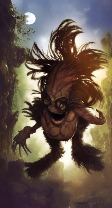 Moon Obscured by Clouds at Night