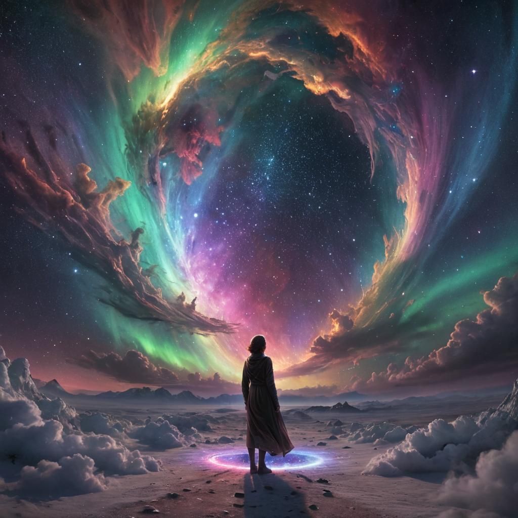 Shimmering Portal to a Cosmic Expanse