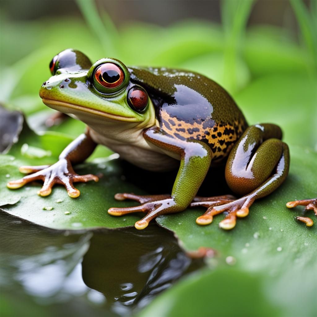 A Very Cool Frog Generated by AI