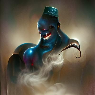 Sinister Genie Inspired by Greg Rutkowski