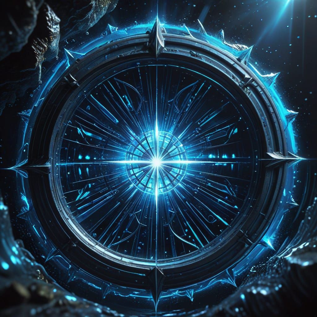 Magical Portal with Geometric Designs in Surreal Style