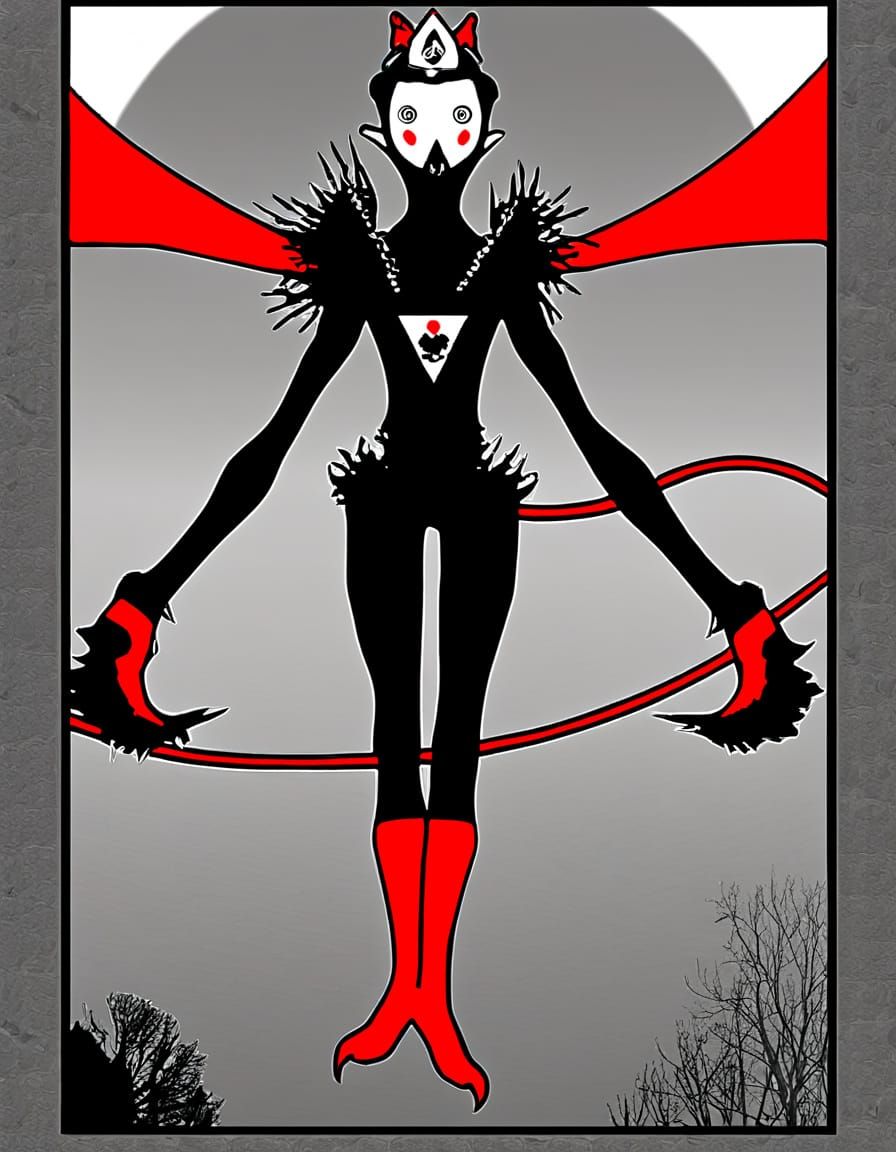 Dark Gothic Vampire with Demonic Features and Elegant Attire