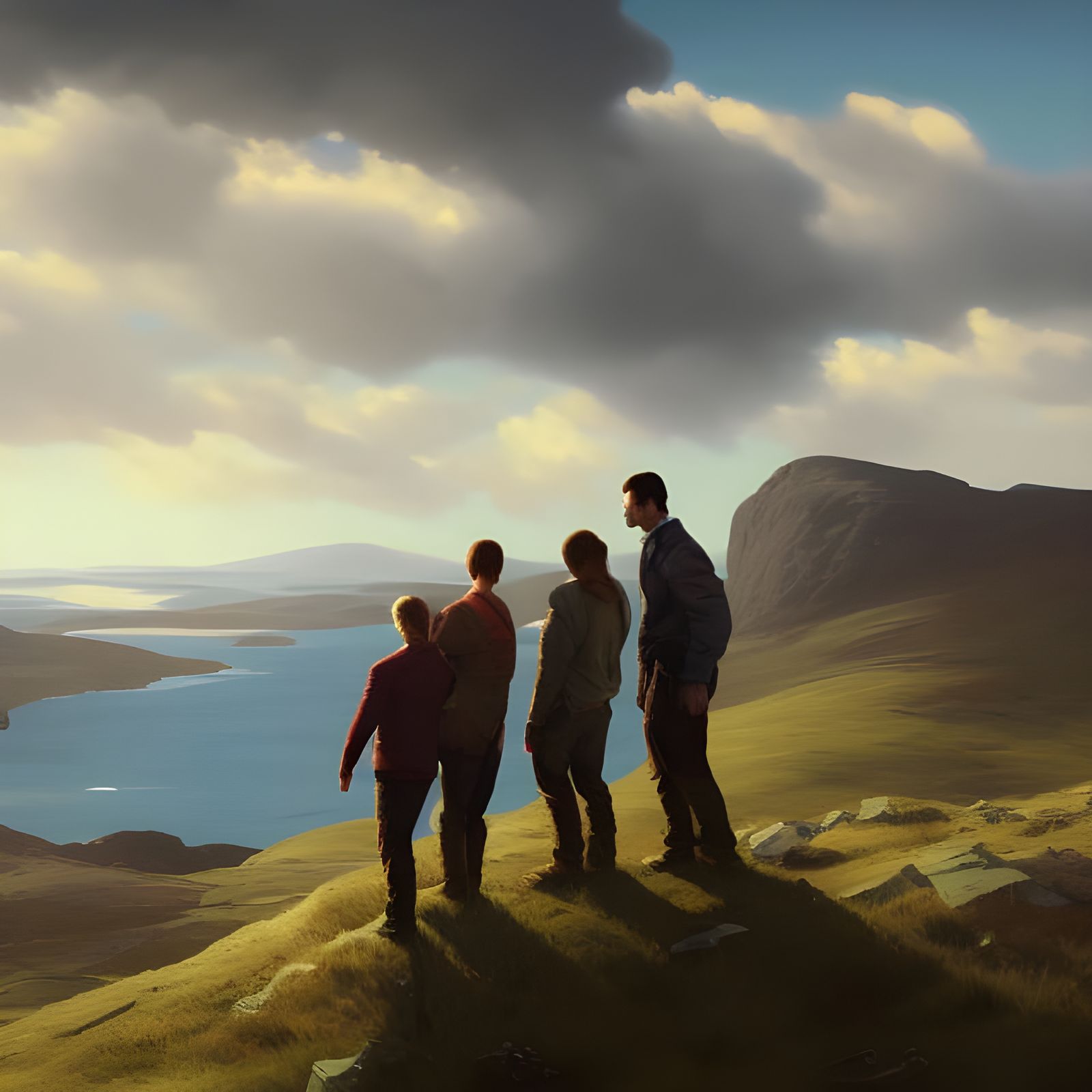 Scottish Mountain Vista: Hyperdetailed Digital Art