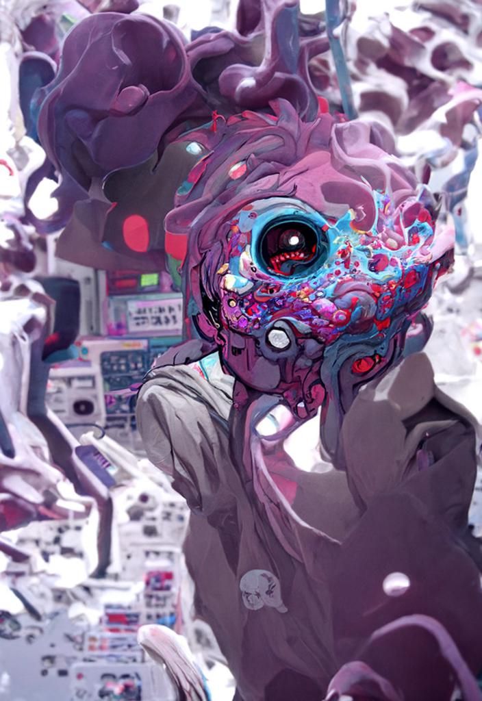 Psychedelic Abstract Art Inspired by Okamoto