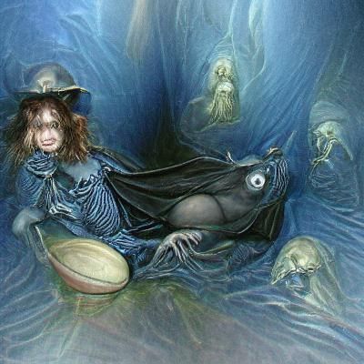 Little Witch Tarot Card in Dark Fantasy Style