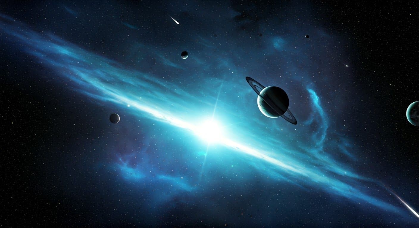 Ethereal Cosmic Dreamscape with Vibrant Gas Clouds and Dazzl...