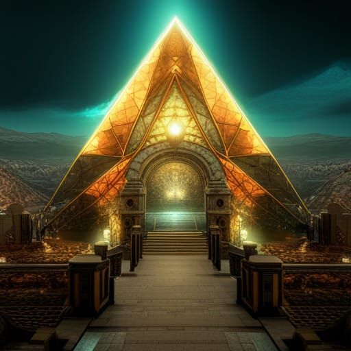 Illuminati Symbol in Detailed Matte Painting
