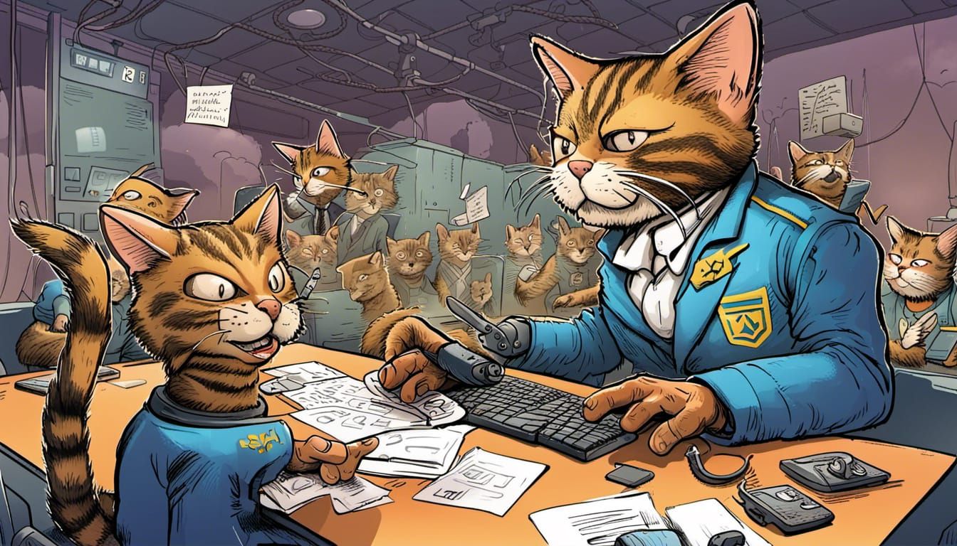 Ukrainian Hackers as Playful Cyberpunk Cats
