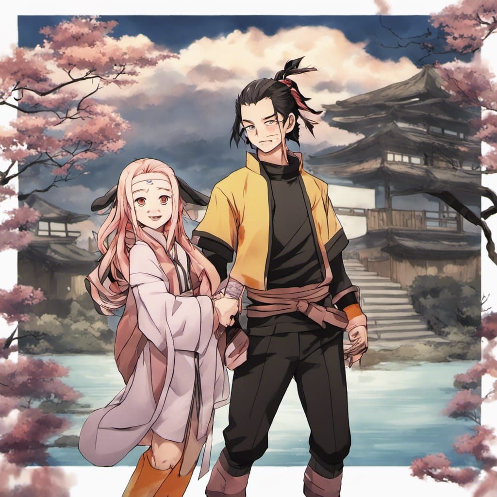 Zenitsu and Nezuko from Demon Slayer