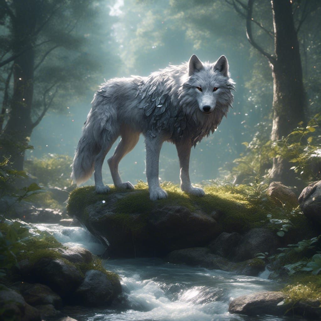 a beautiful wolf