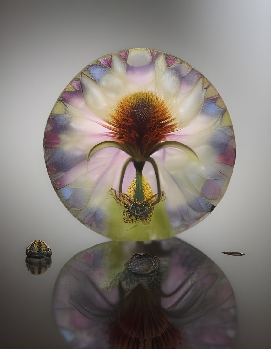 Floral Kaleidoscope with Crystals and Dynamic Lighting