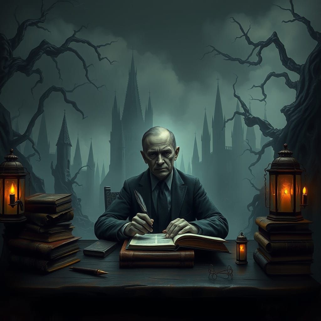 Dark Gothic Clerk Unveils Eldritch Horrors