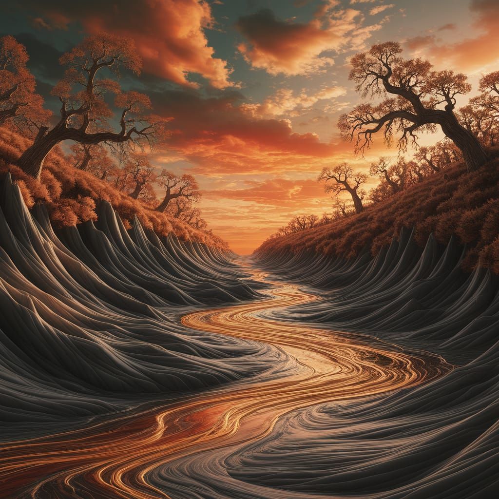 Surreal Landscape of Grief, Joy, and Rage