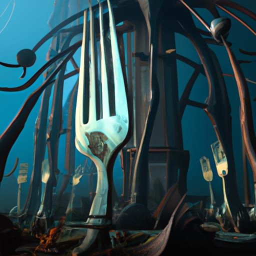 Scary Fork Dark Fantasy Concept Art in Unreal Engine
