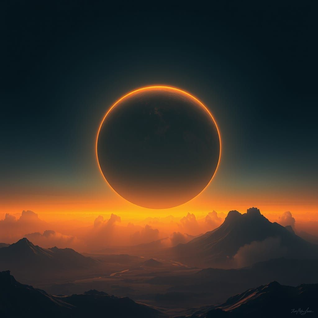 Ominous Planet Nibiru in Retro Sci-Fi Style