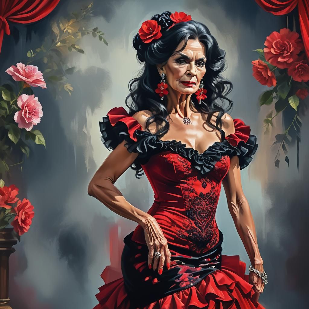 Carmen: A Digital Portrait in Greg Rutkowski Style