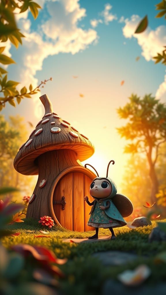 Tick-Tick Lady's Whimsical Forest Sanctuary in Vibrant 3D