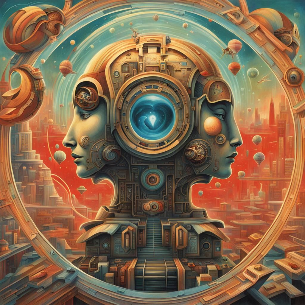 Secrets of Her Heart in Retrofuturism Style