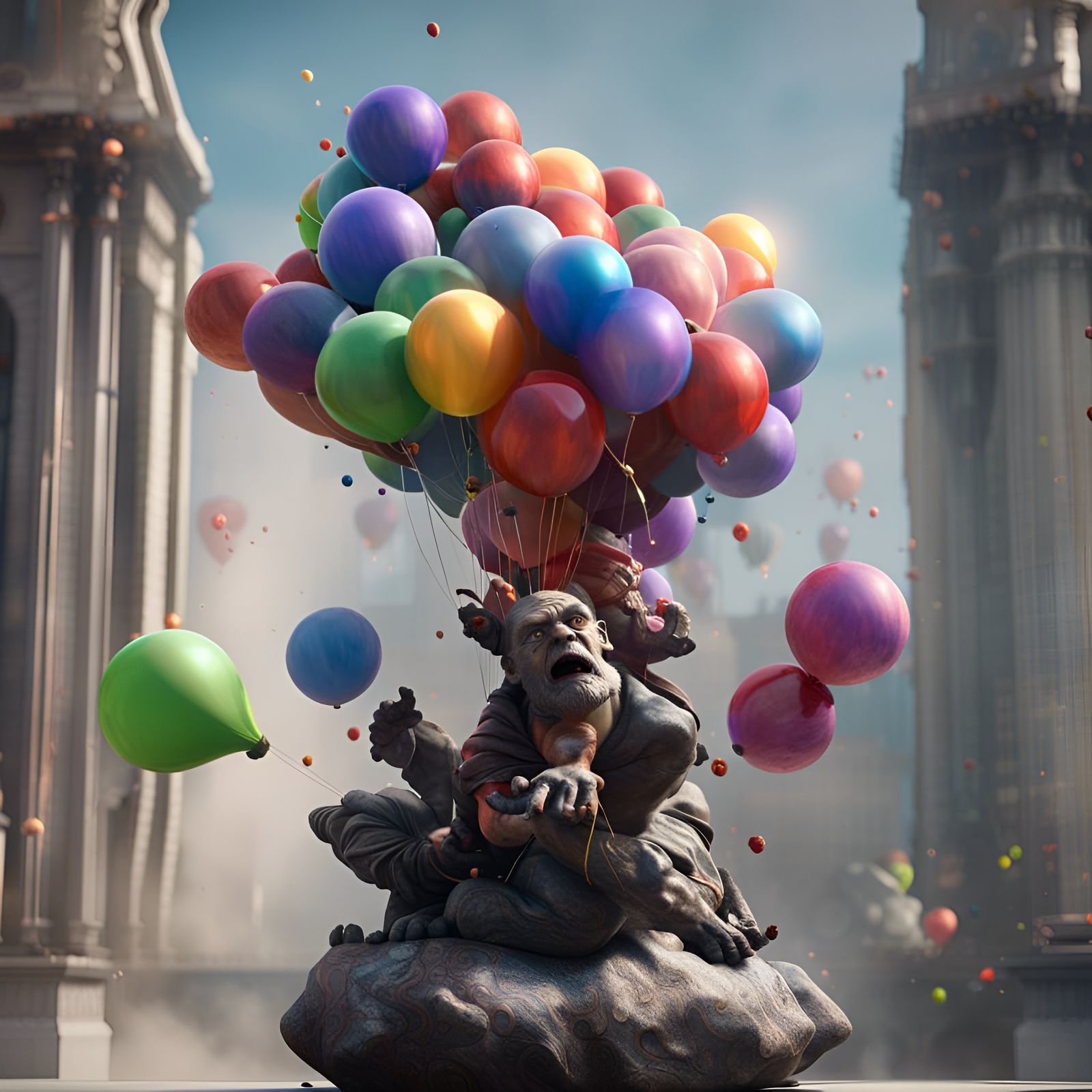 Goblin Bombardment: Modern Marble Sculpture in Unreal Engine