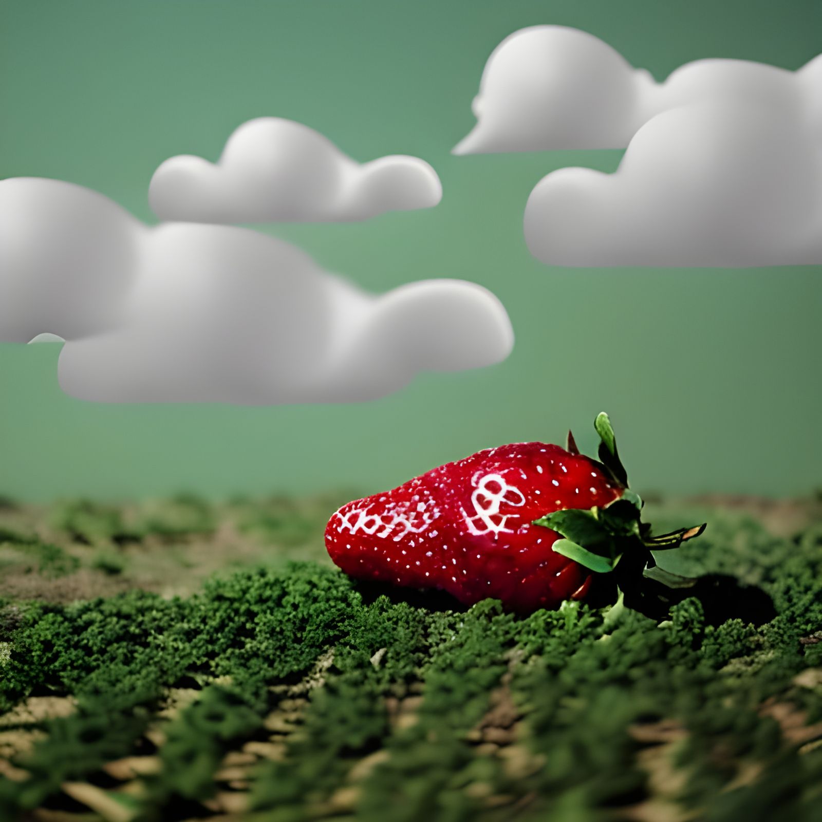 Strawberry Sleeping on a Cloud